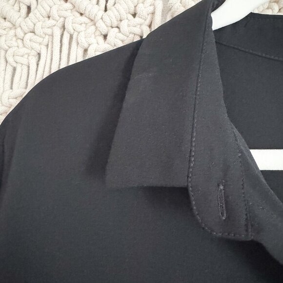 Patrizia Luca Milano Black Button Up Blouse M/L Classic EUC - Picture 4 of 7